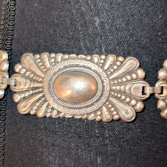 Escada Women’s Concho Vintage Designer Chain Link Silver tone Made in Spain Belt - Picture 2 of 9